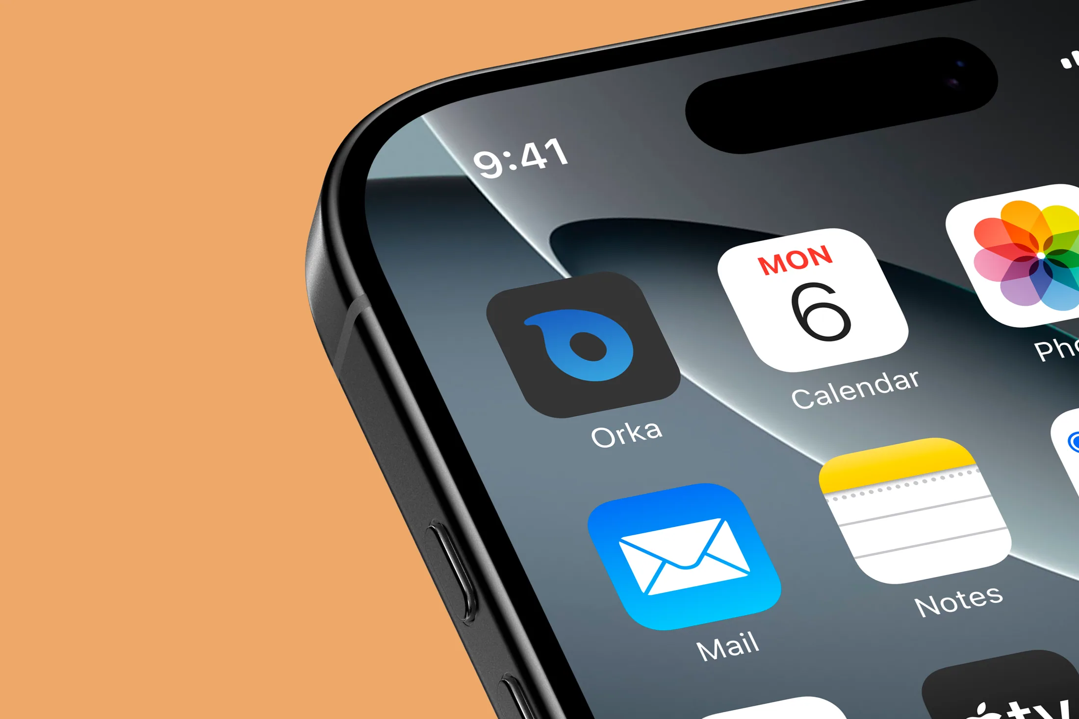 The Orka app icon on an iPhone home screen